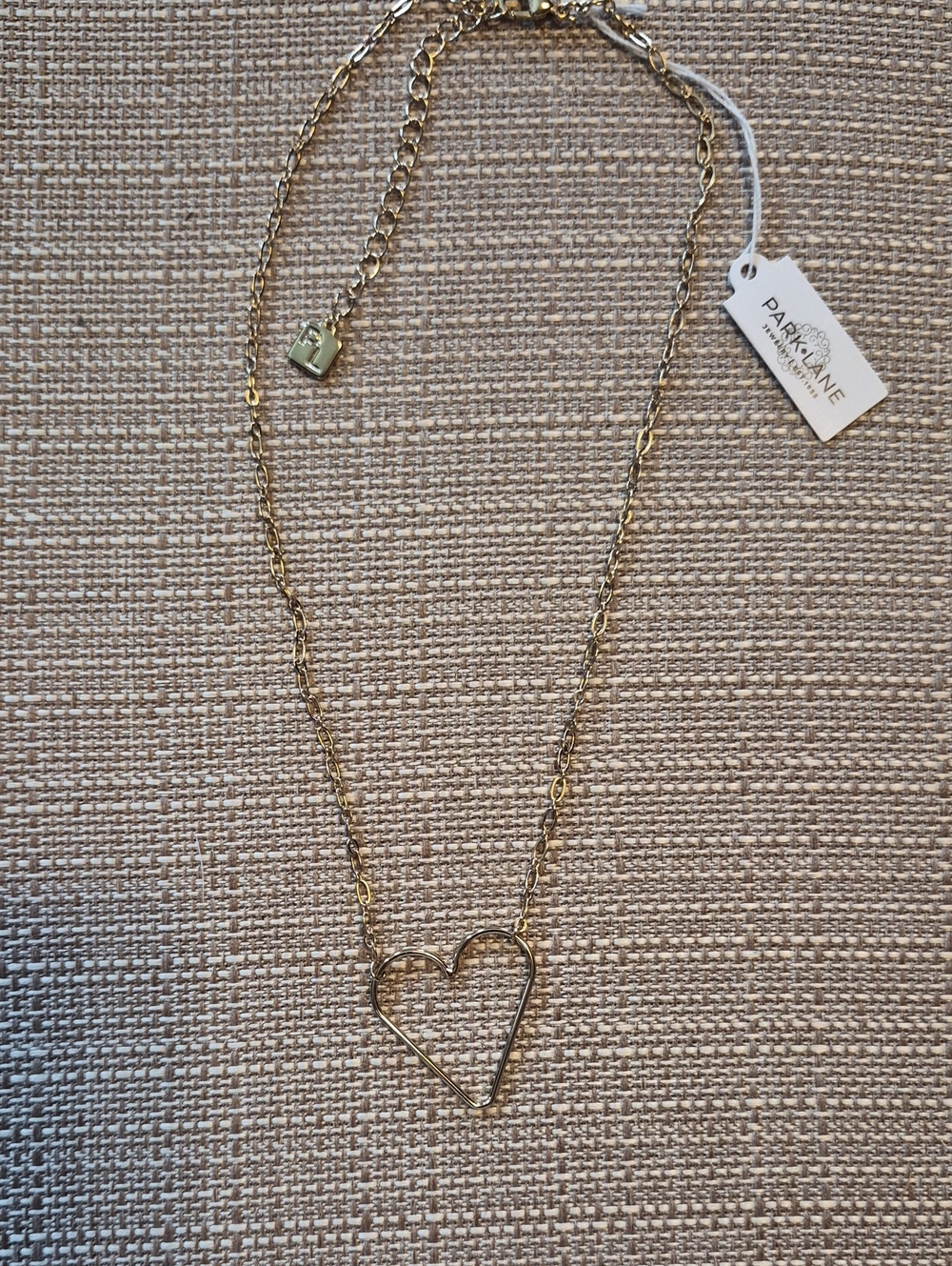 Park Lane Gold Open Heart Pendant Necklace